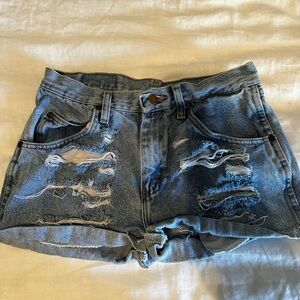 Wrangler Distressed Denim Women Shorts